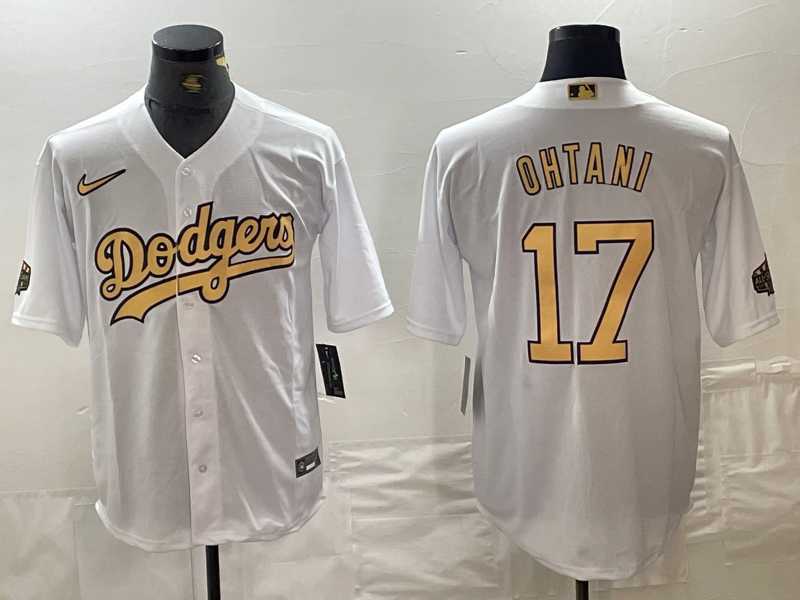 Men's Los Angeles Dodgers #17 Shohei Ohtani White 2022 All Star Stitched Cool Base Nike Jersey,We sell and wholesale Men's Los Angeles Dodgers #17 Shohei Ohtani White 2022 All Star Stitched Cool Base Nike Jersey on line form chian!